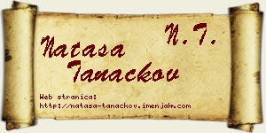 Nataša Tanackov vizit kartica